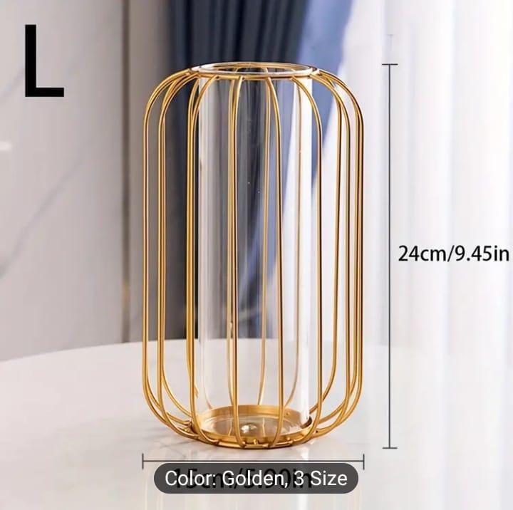 Golden Geometric Vase for Home Decor Pakistan